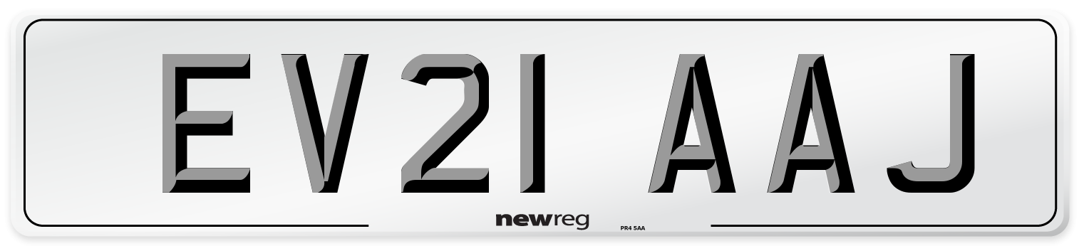 EV21 AAJ Number Plate from New Reg